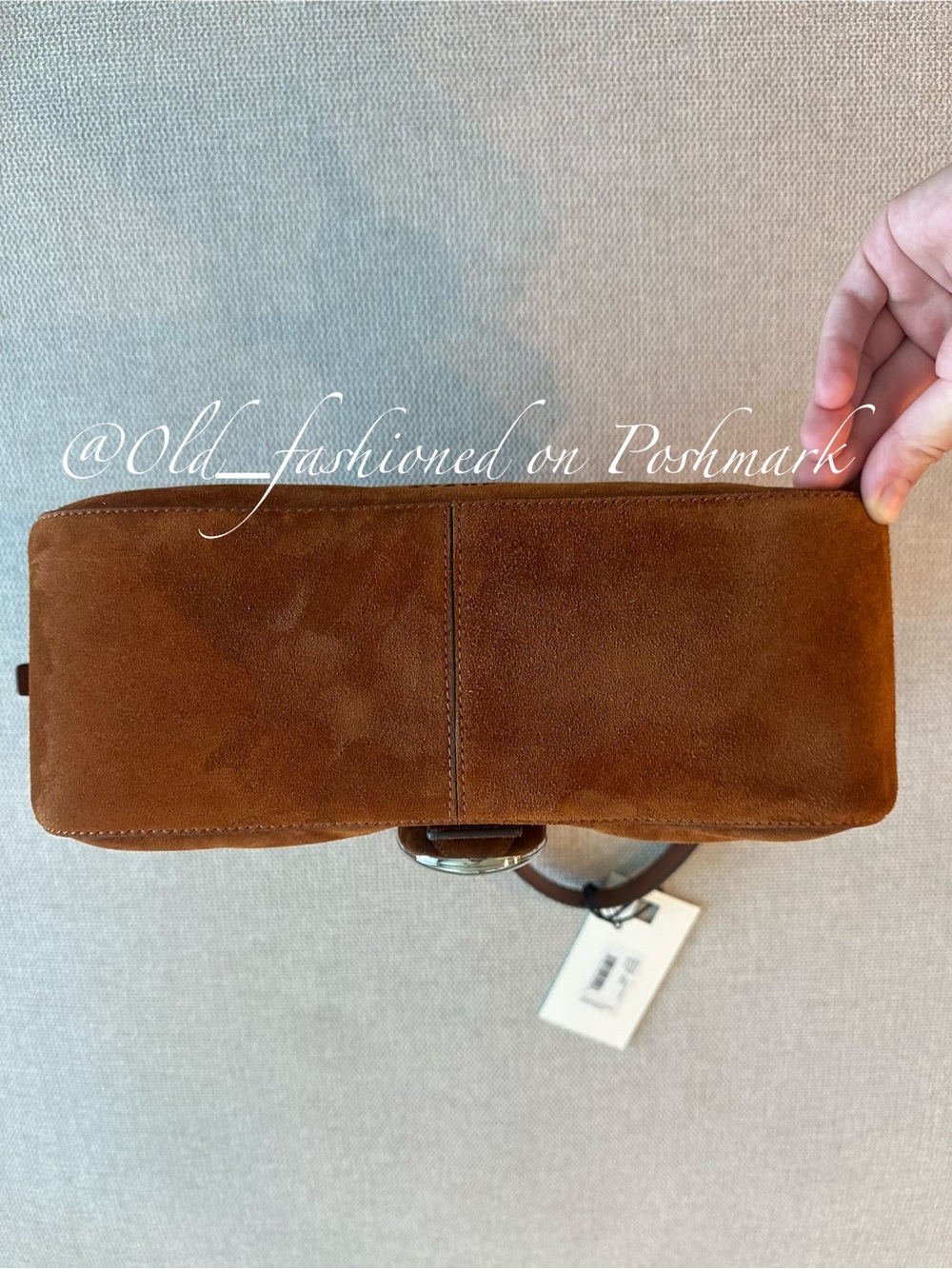 STAUD Medium Harlow Suede Shoulder Bag - Tabac - Picture 9 of 12